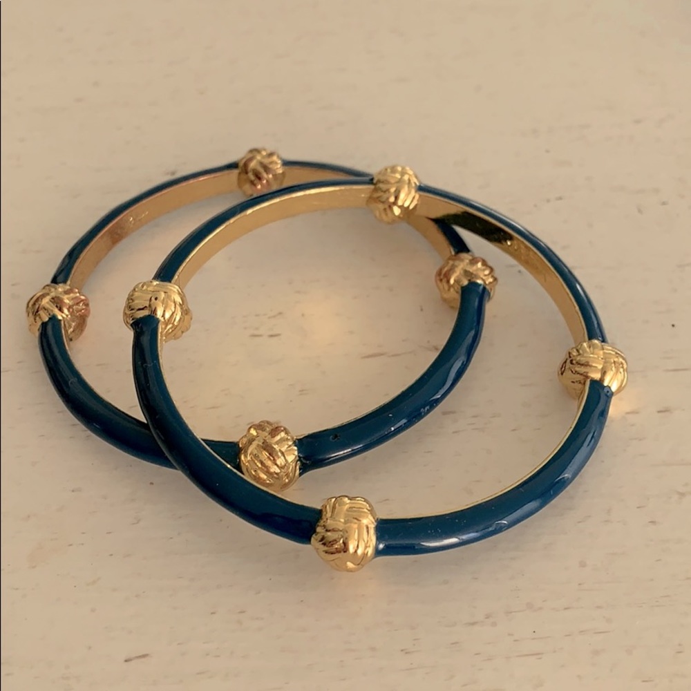 Lilly Pulitzer Blue and Gold bracelets